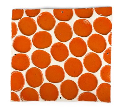 orange kiwis | gebrannter und glasierter Ton | 1 x 40 x 40 cm | 2002